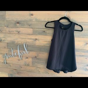 Lululemon Top Size 4 Black Tank with Open Back